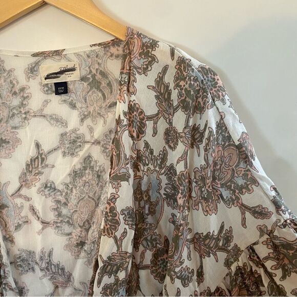 Universal thread one size boHo floral linen/cotton light weight cardigan - Picture 5 of 6